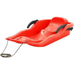 vidaXL Sledge with Brakes Red 87x40x18 cm Polypropylene