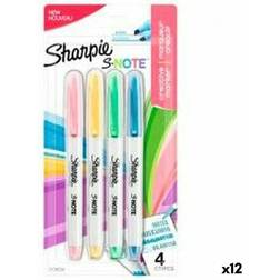 Sharpie Sæt med Fiberpenne S-Note Multifarvet 4 Dele 1-3 mm 12 enheder