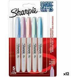 Sharpie Sæt med Fiberpenne Mystic Gems Multifarvet 5 Dele 12 enheder