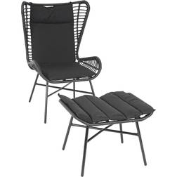 MCW Poly-Rattan MCW-G17b, Balkon-Set Gartengarnitur Lounge-Set