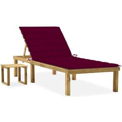vidaXL 3-tlg. verstellbares Gartenliegen-Set
