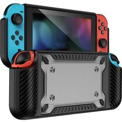 Nintendo Switch OLED Plastik Bagside Cover m. Ergonomisk Greb