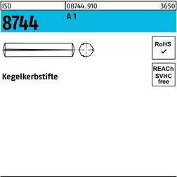 Kegelkerbstift ISO 8744 Edelstahl A1 1.4305 blank ø6 x 25mm