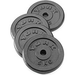 York Cast Iron Weight Plates 4 X 5Kg