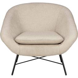 Ethnicraft Fauteuil Rembourré Barrow Beige Mousse Haute Densité Lounge Chair