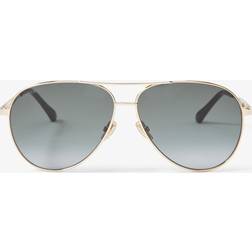 Jimmy Choo Stainless Steel Aviator BLK GOLD