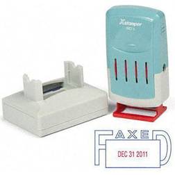 Xstamper Xstamper ECO-GREEN 66213 VersaDater Message Dater, FAXED, Blue/Red