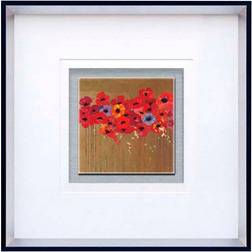 Premier Housewares Poppies Black Framed Art 53x53cm