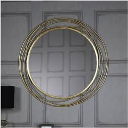 Melody Maison Large Round Gold 92cm Wall Mirror