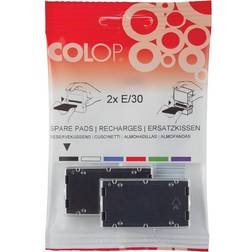 Colop E/15 Black Replacement Ink Pads Pack of 2 107251 Black Stamp Pads to Fit Printer 15