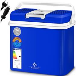 Kesser 24 Liter Kühlbox KÜHLT und WÄRMT Thermo-Elektrische Kühlbox 12 Volt und 230 Volt Mini-Kühlschrank für Auto und Camping EEK A Mini-Kühlschrank Auto und Camping