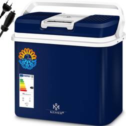 Kesser 24 Liter Kühlbox KÜHLT und WÄRMT Thermo-Elektrische Kühlbox 12 Volt und 230 Volt Mini-Kühlschrank für Auto und Camping EEK A Mini-Kühlschrank Auto und Camping