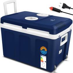 Kesser 40L Kühlbox mit Rollen zum Warmhalten und Kühlen thermo-Elektrische Kühlbox 12 Volt und 230 Volt Mini-Kühlschrank Thermobox für Auto Boot und Camping EEK A mit ECO Modus