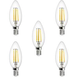 Litecraft Light Bulb E14 Small Edison Screw Natural White LED 5 Pack