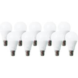 ExtraStar 7W LED A60 Ball Bulb B22 Daylight 6500K Pack of 10