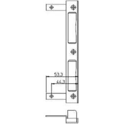 Winkel-Schließblech VA 20mm T.8mm DIN L/R SSF