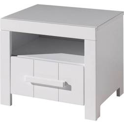 Vipack 1 Niche 1 Tiroir Pin Massif Laqué Blanc Erik Table de chevet