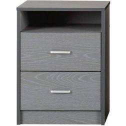 SECONIQUE Felix 2 Drawer Bedside Table