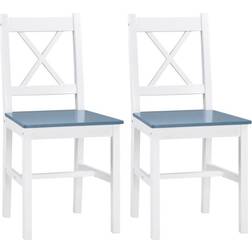 Homcom Cross Kitchen Chair 2pcs