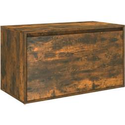 vidaXL Hallbänk 80 x 40 x 45 cm Rökfärgad Förvaringsbänk