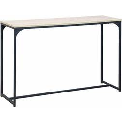 De Metal Con Efecto Madera 120 cm Loft Negro 120 x 39 x 79 cm Mesa Consola