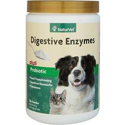 NaturVet Digestive Enzymes Plus Probiotics Supplement 0.6