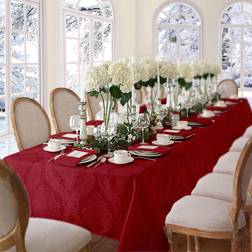 Elrene Fashions Barcelona Jacquard Damask Tablecloth Red