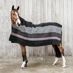 Kentucky Horsewear Fleecedecke Square Stripes Heavy Filz Schwarz, Grau