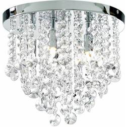 Litecraft Montego Crystal Ceiling Flush Light