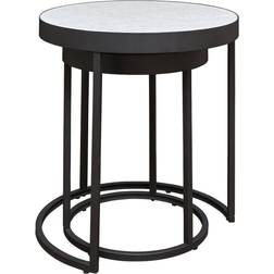 Ashley Signature End Black/White Black Nesting Table