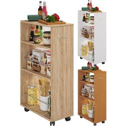 VCM Sevier Tusal Brown Trolley Table