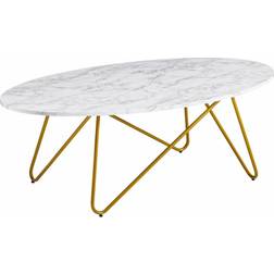 Wohnling Clanton Vit/Guld Soffbord 60x120cm
