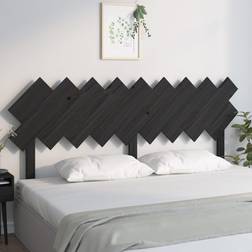 vidaXL black, 178 Solid Pine Bed Headboard