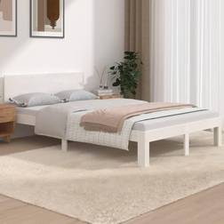 vidaXL Estructura De Cama Doble Pequeía Maciza Blanca 120x190 cm