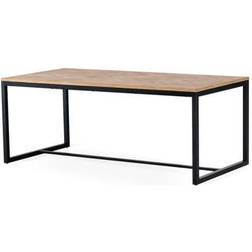 Torkelson Fishbone Ek/Svart Matbord