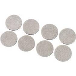 TRU Components Filtpuder Selvklæbende Rund Grå Ø x H 38 mm x 5 mm 8 stk Selvklæbende dekorationer