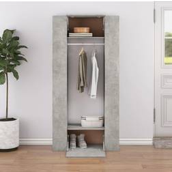 vidaXL Armoires De Couloir 2 Pcs Gris Armoire