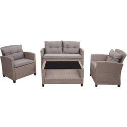 MCW XXL Poly-Rattan Garnitur MCW-F10, Sitzgruppe Lounge-Set