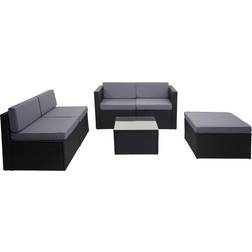 MCW Poly-Rattan-Garnitur MCW-D24 Lounge-Set