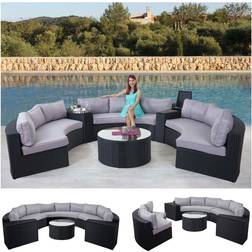 MCW Luxus Poly-Rattan-Garnitur Lier Lounge-Set