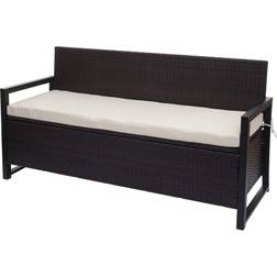 MCW Poly-Rattan 3er Gartenbank