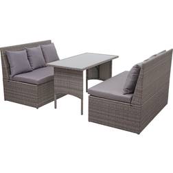 MCW Poly-Rattan Garnitur MCW-G16, Sitzgruppe, Gastronomie Lounge-Set