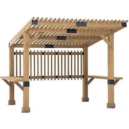 Sunjoy Cedar Wood Framed Hot Tub Pergola