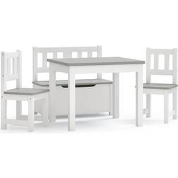 vidaXL Table and Chair Set 4-Piece