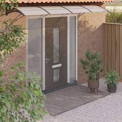 vidaXL Trasparente, Nero Tettoia Per Porta Nero e Trasparente 400x75 cm Policarbonato