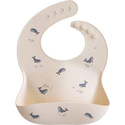 Mushie Silicone Baby Bib Whales