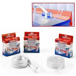 Geko Guarnición Pvc Para Lavabos y Fregaderos Blanco 130 cm