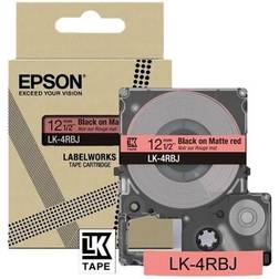 Epson LabelWorks LK-4RBJ Noir Sur Rouge Mat 1.2 cm x 8 m 1 Cassettes