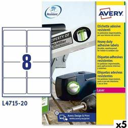 Avery Labels L4515 99,1 White 20 Sheets