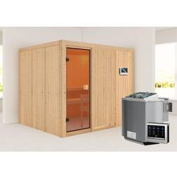 Karibu Woodfeeling Massivholz-Sauna Nybro Fronteinstieg 68 mm